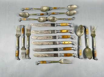 Vintage Mexican Eagle Handled Flatware