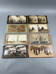 Lot Of 8 Antique Stereo Views