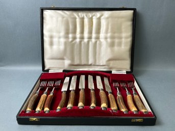 Lewis Rose And Co Ltd Horn Fork And Knife Set