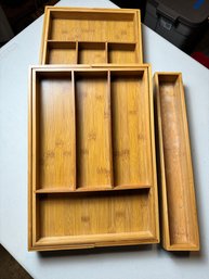 Three Bamboo Utensil Holders