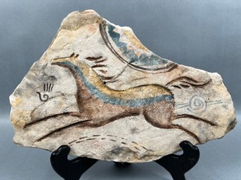 Fraqs Rock Art Signed By John Running Bear.