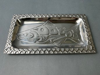 Northwest Pewter Co. Navajo Fish Tray