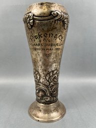 Antique Silver Trophy Stein Dated To 1921.
