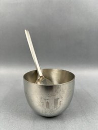 Kirk Stieff Pewter Cup And Spoon.