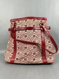 Le Galion Purse Red And Canvas