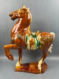 Vintage Chinese Porcelain Tang Dynasty Style Horse.