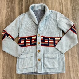 Vintage Acrylic Southwest Shawl Collar Sweater