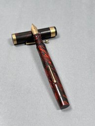 Mabie Todd 14k  Nib Red Fountain Pen
