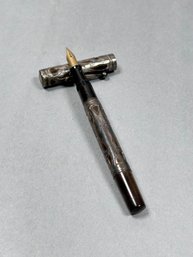 Waterman Fountain Pen With A Sterling Silver Overlay