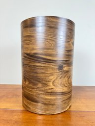 Loft U Plastic Woodgrain Waste Paper Basket