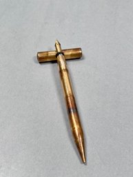 Sterling With Gold Overlay Spaulding Gorham Fountain Pen Pencil Combo