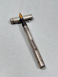 Sterling Silver Fountain Pen, Likely A Waterman 454