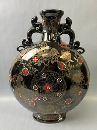 Vintage Extra Large Chinese Porcelain Vase With Handles.