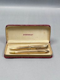Wahl-Eversharp Skyline Fountain Pen And Pencil Set 14k Gold Filled