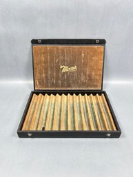 Vintage Moores Pens Lidded Snap Close Case