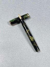 Vintage Parker Streamline Green Pearl Fountain Pen With Parker Nib