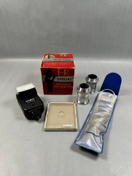 Lot Of Vintage Film Camera Items