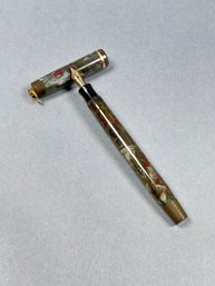 Vintage Parker GrayVintage Parker Gray And Red Ring Top Fountain Pen With Parker Nib