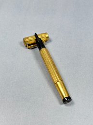 Vintage Vulcan 18KR - Rolled Gold Safety Fountain Pen - No Nib