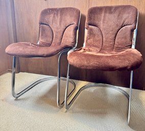 Pair Of Willy Rizzo For Cidue Italian Chrome Chairs (#2)