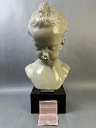 Austin Productions Bust Of A Young Girl Dated 1978.