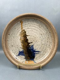 Vintage Art Pottery Plate Signed Levine.