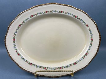 Ridgway English China Platter With 22k Gold Trim.
