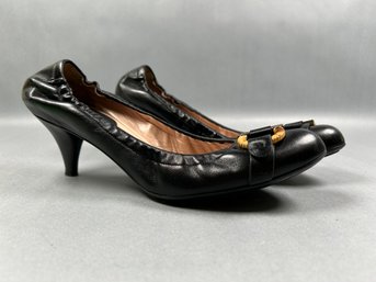 Salvatore Ferragamo Black Leather Pumps