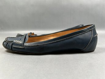 Christian Louboutin Blue Leather Flats