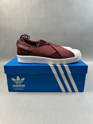 Adidas Superstar Slip On Burgundy Sz 6