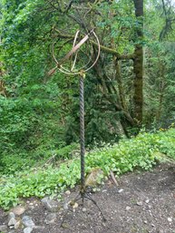 Tall Rustic Metal Yard Art