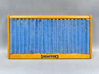 Vintage Sheaffers Pen Or Pencil Blond Wood Counter Display