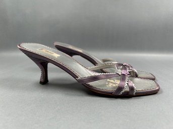 Vintage Prada Purple Open Toe Heals Size 38