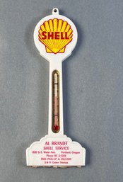 Vintage Shell Plastic Advertising Thermometer