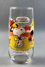 Vintage McDonald's  Camp Snoopy Peanuts Collector Glass