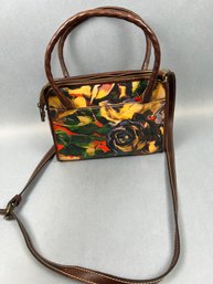 Patricia Nash Floral Crossbody Italian Leather Purse.