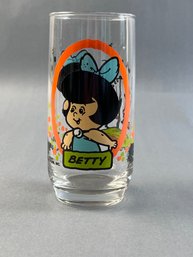 Betty Flintstone Kids Collector Drinking Glass-1986