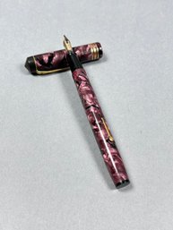 Vintage Conway Stewart 388 Purple Pearl Fountain Pen - 14k Nib