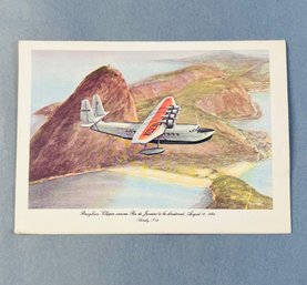 Vintage Historic First Flights Of Pan American Clippers Menu