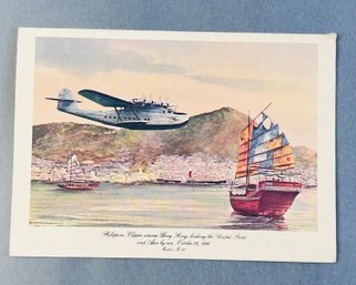 Vintage Historic First Flights Of Pan American Clippers Menu