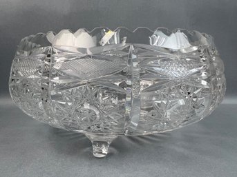 Large Crystal Footed Compote