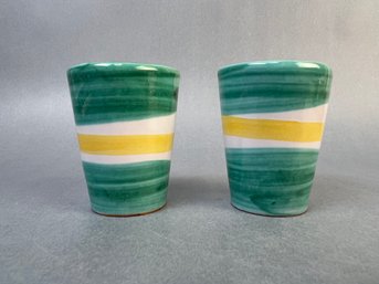 Vintage Hand Painted Sapori E Colori Sorrento Shot Glasses.