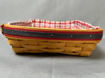 Longaberger Lined Divided Basket.