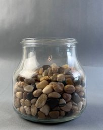 Jar Full Of Polished Rocks