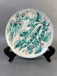 Vintage Hand Painted Stoneware Italian Plate.