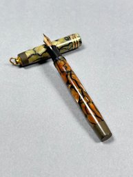 Vintage Parker Black And Pearl Ring Top Fountain Pen