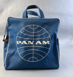 Vintage Original Blue Pan Am Travel Carry On Flight Bag