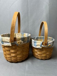 2 Longaberger Lined Baskets.