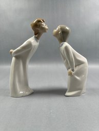 Lladro Figurines - Boy & Girl Kissing