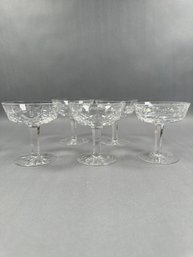 5 Waterford Lismore Champagne Glasses
